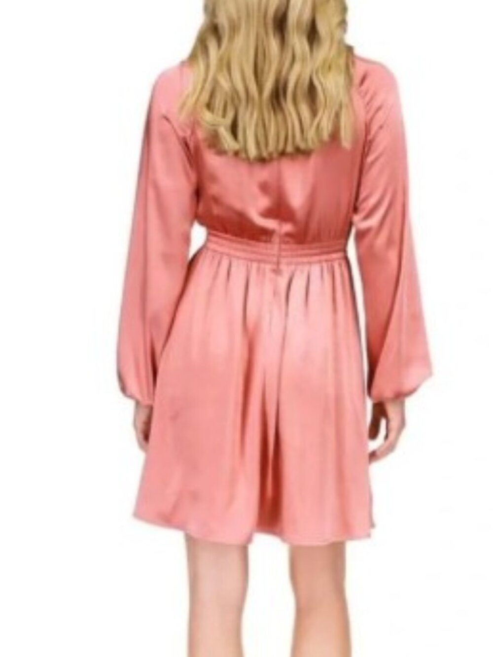 MICHAEL Michael Kors Womens Mini Dress Pink Gold Chain Neck Cut Outs Satin M - Picture 4 of 7